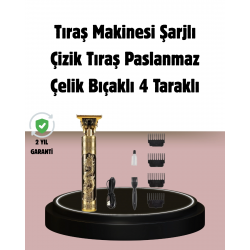 Mey İthalat® Şarjlı Titanyum Bıçaklı Saç Kesme Makinesi