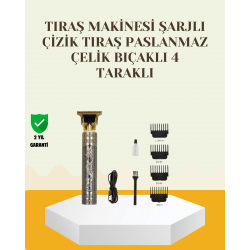 Mey İthalat® Şarjlı Titanyum Bıçaklı Saç ve Sakal Kesme Makinesi