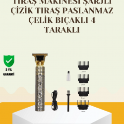 Mey İthalat® Şarjlı Titanyum Bıçaklı Saç ve Sakal Kesme Makinesi