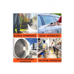 Mey İthalat® Şarjlı Ve Yüksek Basınçlı Oto Yıkama Makinesi Ve Sulama Tabancası Bahçe Yıkama Makinesi