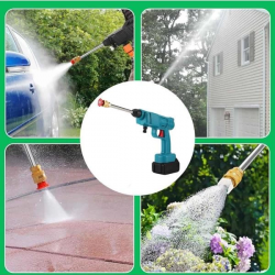 Mey İthalat® Şarjlı Ve Yüksek Basınçlı Oto Yıkama Makinesi Ve Sulama Tabancası Bahçe Yıkama Makinesi