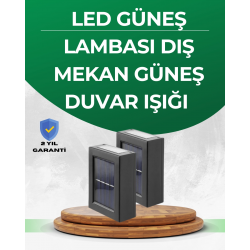 Mey İthalat® Şeffaf Abajurlu Duvar Tipi Solar Işık