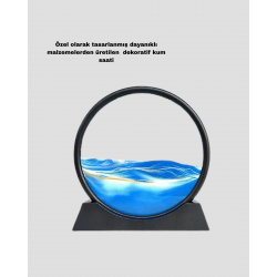 Mey İthalat® Şeffaf Dekoratif Kum Saati – Dayanıklı Gövde, Minimalist Stil, Masa ve Vitrin Aksesuarı