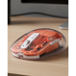 Mey İthalat® Şeffaf Kablosuz Mouse Bluetooth Bağlantılı Sessiz Tıklama