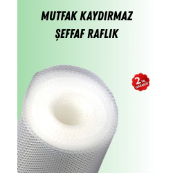 Mey İthalat® Şeffaf mutfak raflığı ve çekmece kaplaması kaydırmaz pvc