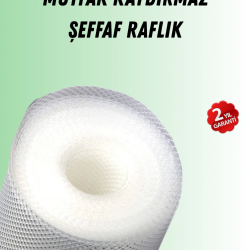 Mey İthalat® Şeffaf mutfak raflığı ve çekmece kaplaması kaydırmaz pvc
