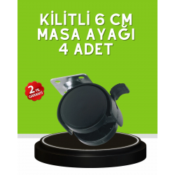 Mey İthalat® Sehpa ve Restoran Arabası İçin Kilitli Ayak 4’lü