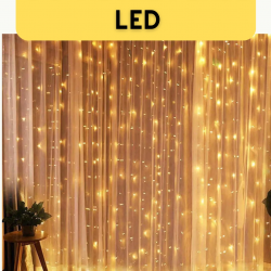 Mey İthalat® Şelale Tasarımlı Perde LED – Düğün ve Özel Gün Işıkları