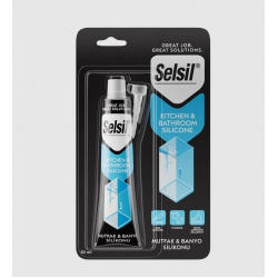 Mey İthalat® Selsil Mutfak ve Duşakabin Silikonu Şeffaf 50 ml