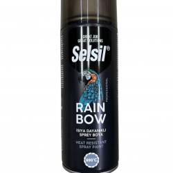 Mey İthalat® Selsil Rainbow Akrilik Sprey Boya 690 Derece Isıya Dayanıklı Siyah