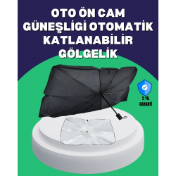 Mey İthalat® Şemsiye Tasarımlı Katlanabilir Araç Güneşliği – Geniş Uyumlu, UV Koruma