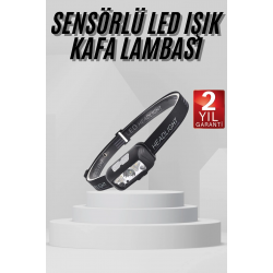 Mey İthalat® Sensörlü Şarjlı Type-c Şarj Işıklı Kafa Lambası Kamp Lambası