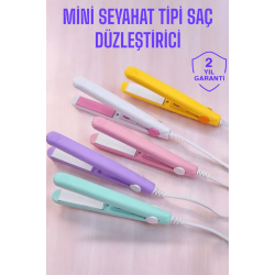 Mey İthalat® Seramik Kaplama Taşınabilir Mini Saç Düzleştirici Seyahat Dostu Tasarım