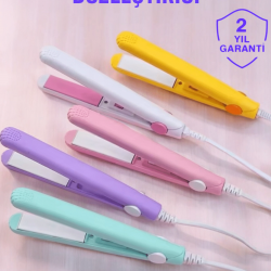Mey İthalat® Seramik Kaplama Taşınabilir Mini Saç Düzleştirici Seyahat Dostu Tasarım