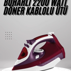 Mey İthalat® Seramik Tabanlı Kırmızı 2200 Watt Şok Buharlı Ütü