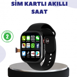 Mey İthalat® Sesli Arama Özellikli SIM Kartlı Siyah Akıllı Saat