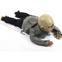 Mey İthalat® Sesli Işıklı ve Sensörlü Yerde Emekleyen Hareketli Bebek Hayalet Zombi Dekor 30x85 cm