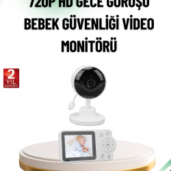 Mey İthalat® Sesli ve Görüntülü Bebek Kamerası Sıcaklık Takipli