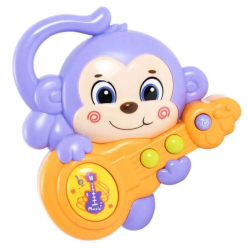 Mey İthalat® Sesli ve Işıklı Gitar Çalan Maymun