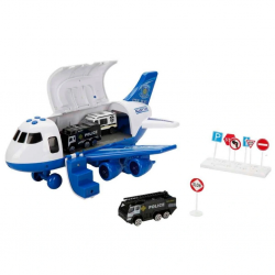 Mey İthalat® Sesli ve Işıklı Sürtmeli Polis Uçağı