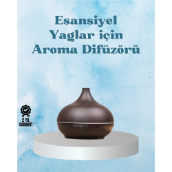 Mey İthalat® Sessiz Çalışan Aromaterapi Difüzörü – 4 Zaman Ayarlı, 7 Renkli Işık Seçeneği