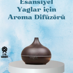 Mey İthalat® Sessiz Çalışan Aromaterapi Difüzörü – 4 Zaman Ayarlı, 7 Renkli Işık Seçeneği