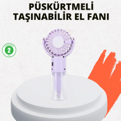 Mey İthalat® Sessiz Çalışan Şarjlı Su Buharlı Portatif Vantilatör