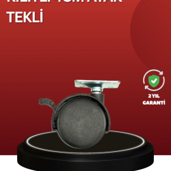 Mey İthalat® Sessiz Dönen Kilitli Mobilya Tekerleği 4 cm