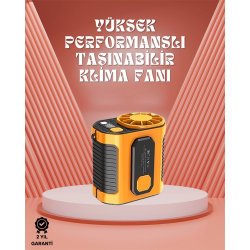 Mey İthalat® Sessiz Turbo Fan – Kamp, Spor, Ofis İçin Taşınabilir Mini Soğutucu