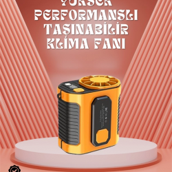 Mey İthalat® Sessiz Turbo Fan – Kamp, Spor, Ofis İçin Taşınabilir Mini Soğutucu