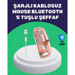 Mey İthalat® Sessiz ve Ergonomik Kablosuz Fare - 30 Gün Kullanım, 2 Modlu Bağlantı