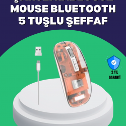 Mey İthalat® Sessiz ve Ergonomik Kablosuz Fare - 30 Gün Kullanım, 2 Modlu Bağlantı