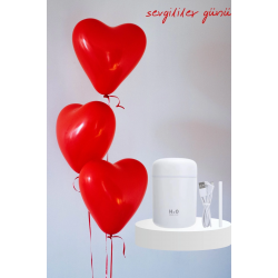 Mey İthalat® Sevgiliye Hediye Led Işıklı Hava Nemlendirici USB Şarjlı Sevgiliye Özel