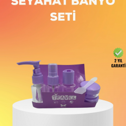 Mey İthalat® Seyahat Bakım Seti 5 Parça Sızdırmaz Şeffaf Kapaklı 30ml