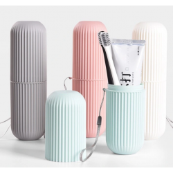 Mey İthalat® Seyahat Tipi Diş Macunu ve Fırçası Kabı 4 Renk