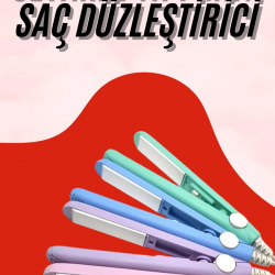 Mey İthalat® Seyahat Tipi Taşınabilir Saç Düzleştirici Saç Şekillendirici Yüksek Isı Ayarlı