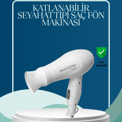 Mey İthalat® Seyahat Uyumlu Saç Kurutma Makinesi Hafif ve Kompakt