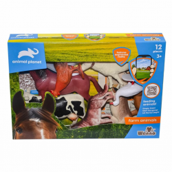Mey İthalat® SH-D5904 Kutulu 12 Parça Çiftlik Hayvanları - Vardem Oyuncak