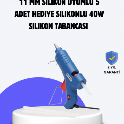 Mey İthalat® Sıcak Mum Tabancası 40W 5 Silikon Hediyeli Kolay ve Hızlı Yapıştırma