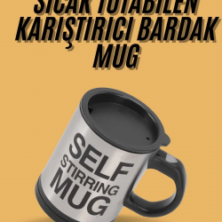 Mey İthalat® Sıcak Tutan Termos Bardak Kendi Kendini Karıştıran Mikser Kupa