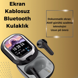 Mey İthalat® Şık, Akıllı ve Güçlü: LED Ekranlı Kablosuz Kulaklık Seti