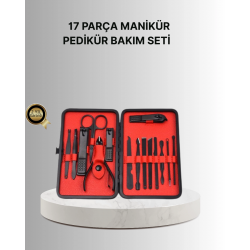 Mey İthalat® Şık Kutu Tasarımlı 17 Parça Manikür Pedikür Seti Dayanıklı ve Hijyenik