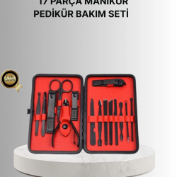 Mey İthalat® Şık Kutu Tasarımlı 17 Parça Manikür Pedikür Seti Dayanıklı ve Hijyenik