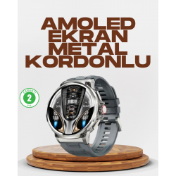 Mey İthalat® Şık Metal Kasa ve Değiştirilebilir Kordonlarla SW80 Smartwatch
