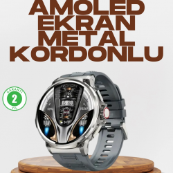 Mey İthalat® Şık Metal Kasa ve Değiştirilebilir Kordonlarla SW80 Smartwatch