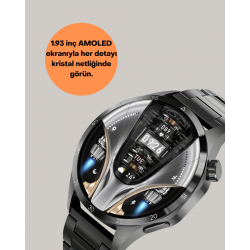 Mey İthalat® Şık Metal Kasa ve Değiştirilebilir Kordonlarla SW80 Smartwatch