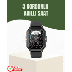 Mey İthalat® Şık ve Hafif Akıllı Saat Spor ve Günlük Kullanım