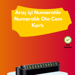 Mey İthalat® Şık ve İşlevsel Fosforlu Araç Numaratörü – Kolay Kullanım, Yüksek Görünürlük