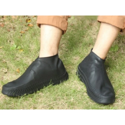 Mey İthalat® Silikon Ayakkabı Kılıfı Kaymaz Su Kir Geçirmez   L Beden Siyah