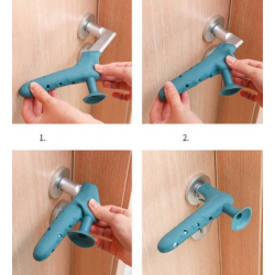 Mey İthalat® Silikon Duvar Koruyucu Kapı Stoperi GRİ